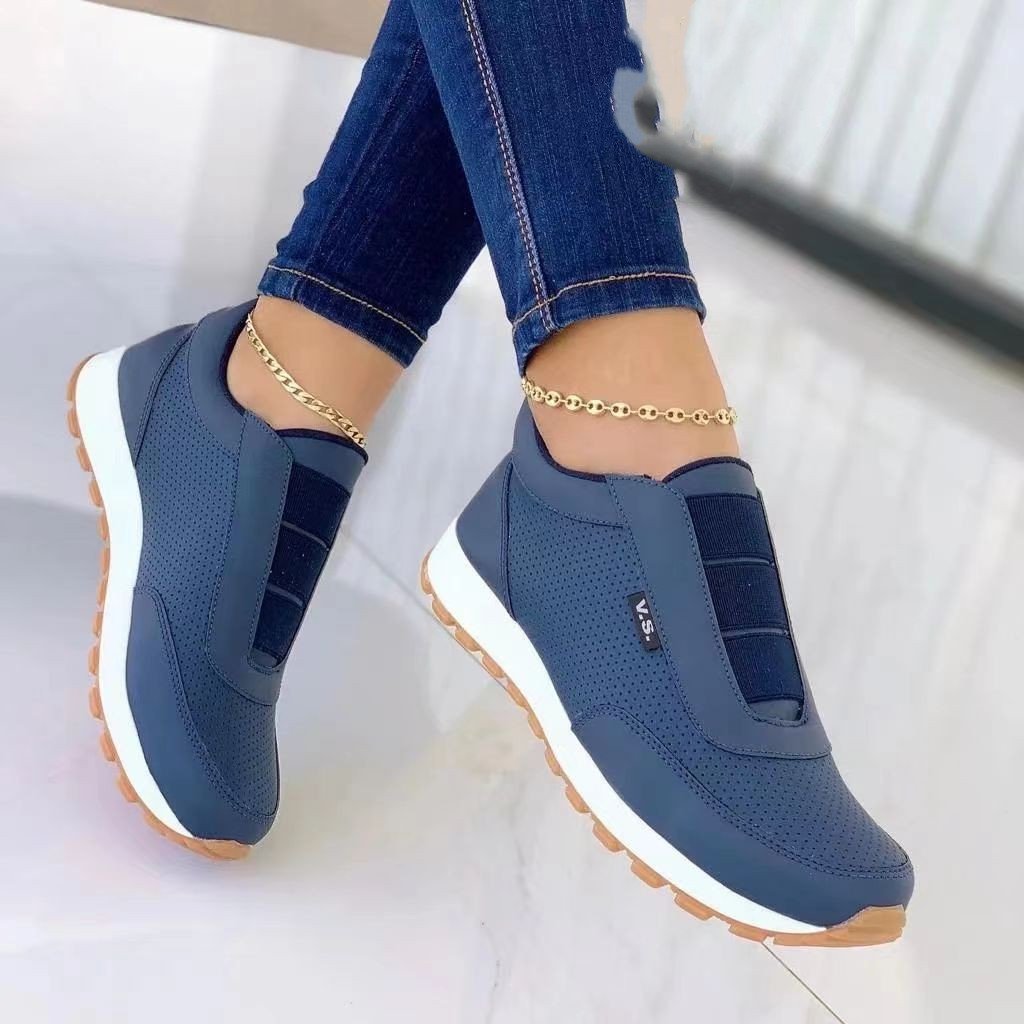 Scarpe donna slip-on comode e leggere, sneakers casual con punta tonda perfette per il comfort giornaliero.