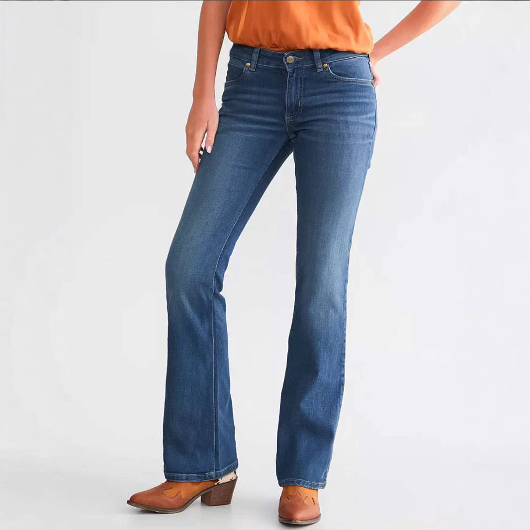 Jeans skinny donna blu marino, vestibilità slim ed elevata elasticità, ideali per look casual e confortevoli.