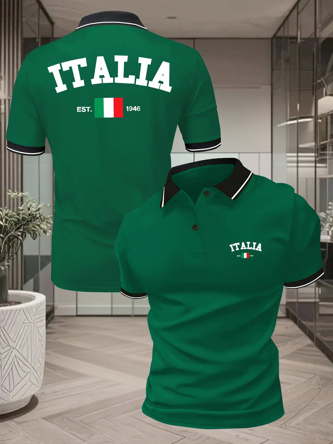 Polo uomo casual chic italiana, ideale per un abbigliamento versatile e raffinato in estate.