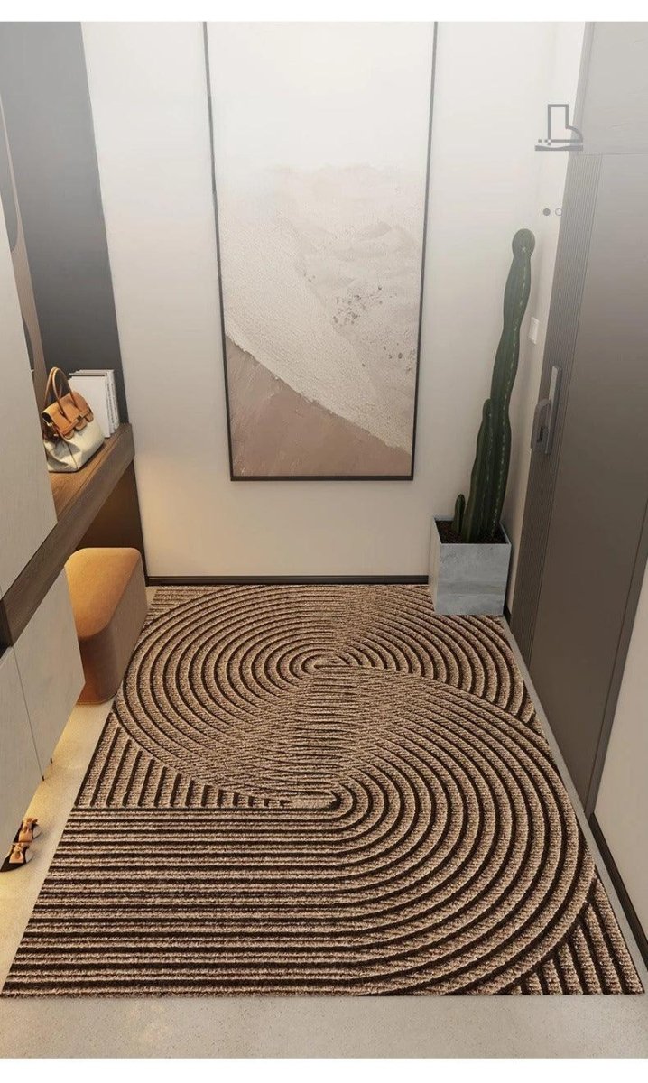 Zerbino moderno e resistente per interni, con design che cattura sporco e umidità, colore verde.