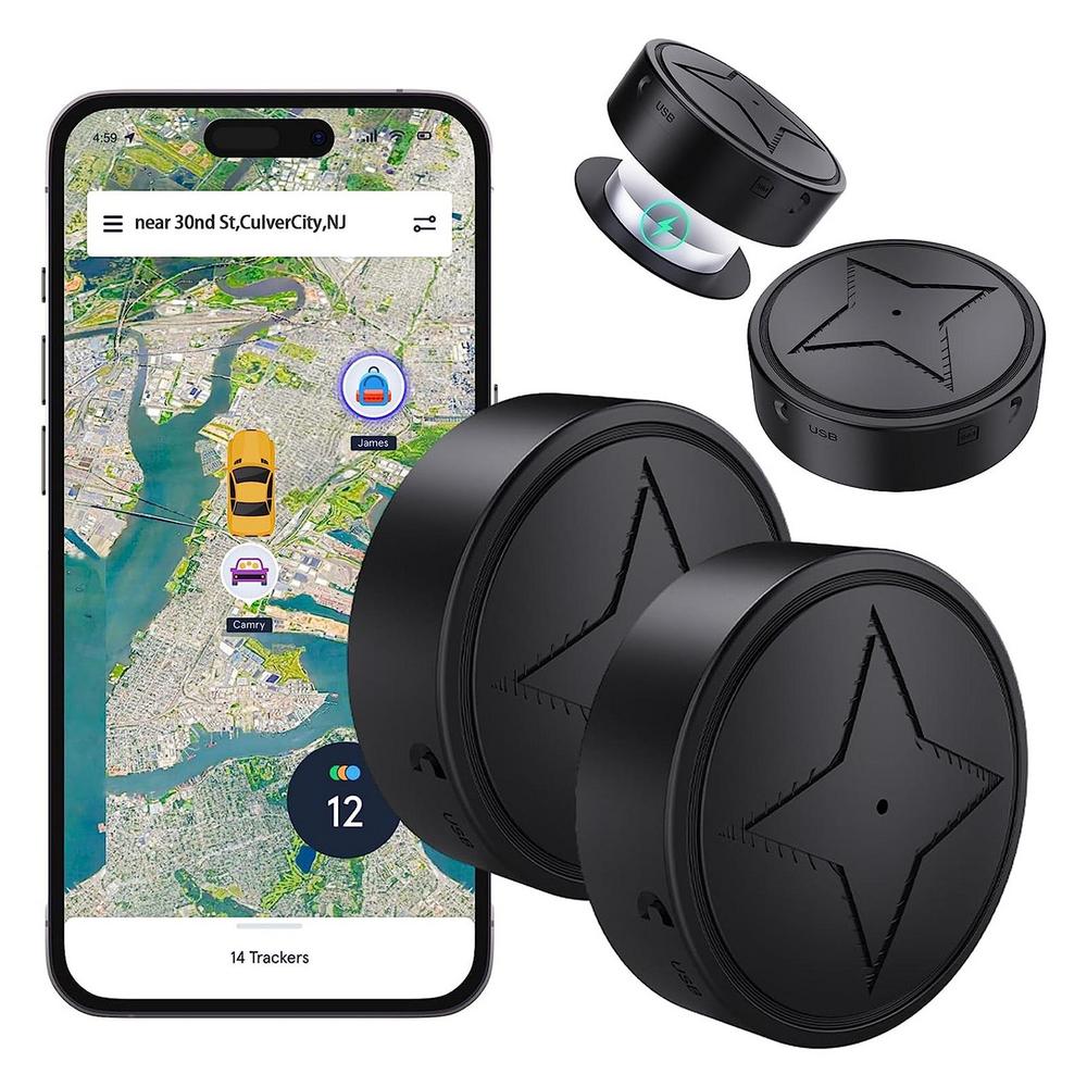 GPS tracker magnetico antifurto per auto, traccia la posizione in tempo reale con discrezione.