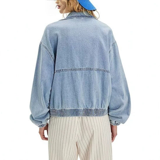 Giacca donna/unisex stile retrò con collo revers. Ideale per un look casual vintage e abbigliamento confortevole.
