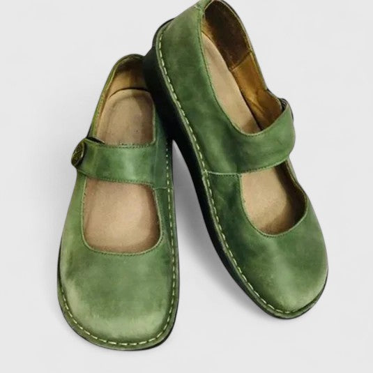 Scarpe Mary Jane ortopediche da donna con cinturino regolabile, comfort e supporto stabile.