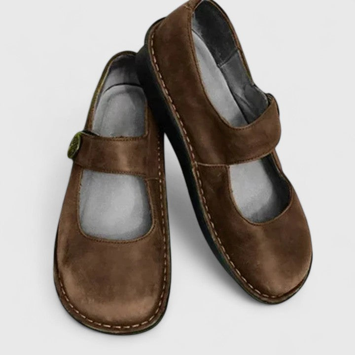 Scarpe comode Mary Jane da donna con cinturino regolabile per calzata perfetta e supporto ortopedico.