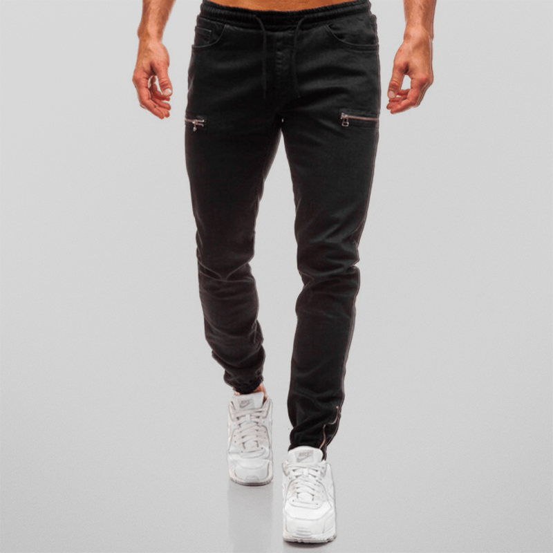 Pantaloni uomo eleganti casual con coulisse e vita elastica, look sartoriale moderno e versatile per ogni occasione.