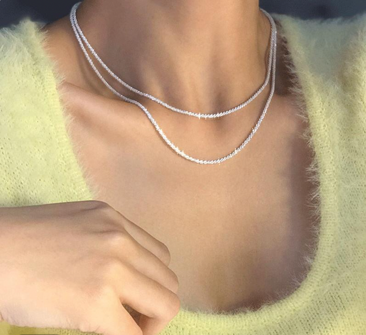 Gioielli donna: set di collane in argento 925, design elegante e minimalista per ogni occasione.