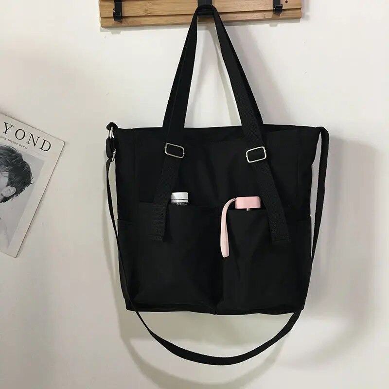 Borsa tote donna multicolore capiente per spiaggia, città e uso quotidiano. Tessuto resistente.