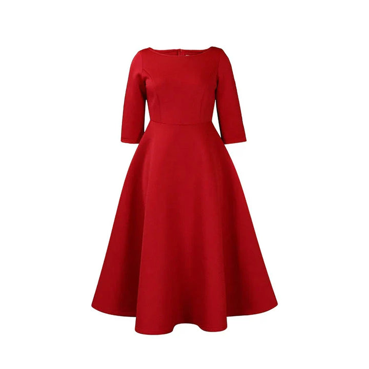Abito midi da donna estivo, leggero ed elegante, un capo fresco e femminile per la primavera.