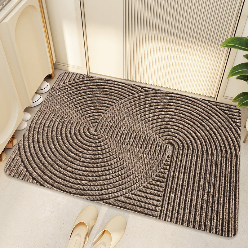 Zerbino ingresso antiscivolo con moderno motivo geometrico. Tappeto resistente, ideale per casa e esterno.