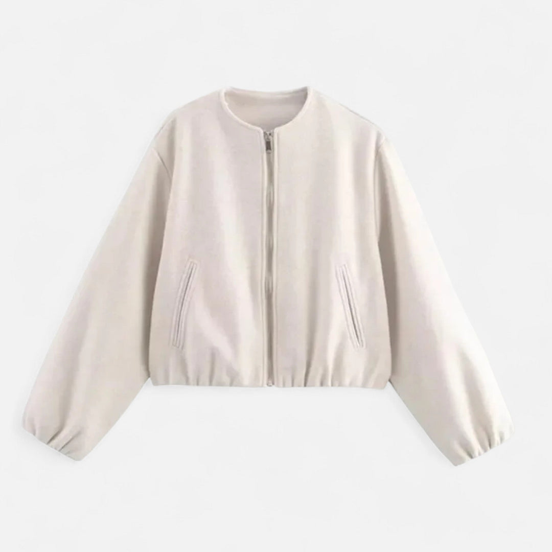 Streetwear donna: giacca blouson con zip, stile retrò e casual, ideale per la primavera.