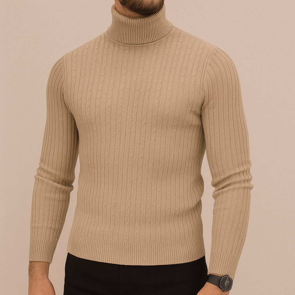 Maglione uomo casual invernale, mezza zip e vestibilità rilassata per il tempo libero o ufficio.