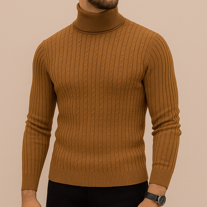 Elegante maglione uomo invernale a mezza zip, vestibilità rilassata per un tocco di classe al guardaroba.