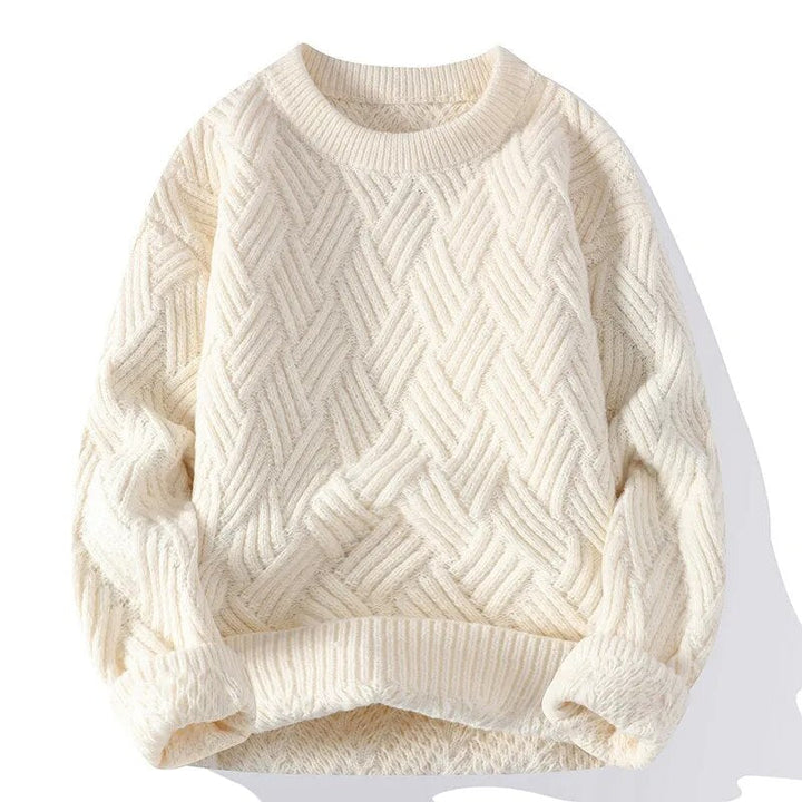 Maglione invernale uomo elegante, look retrò. Perfetto per la moda maschile, offre calore e comfort.