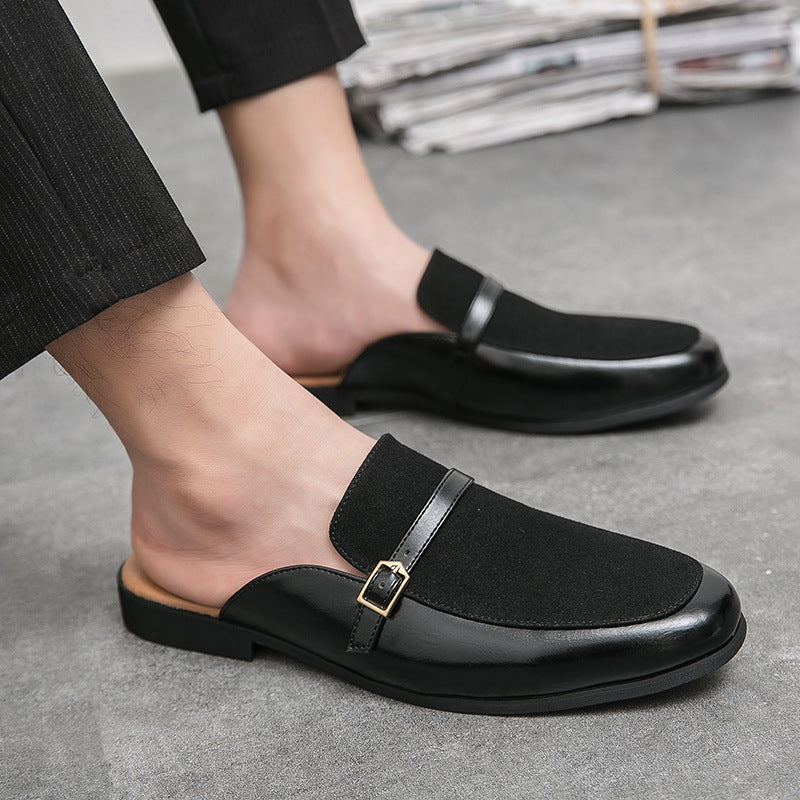 Scarpe mocassini uomo eleganti senza lacci, tallone aperto, perfetti per comfort casual e viaggi estivi.