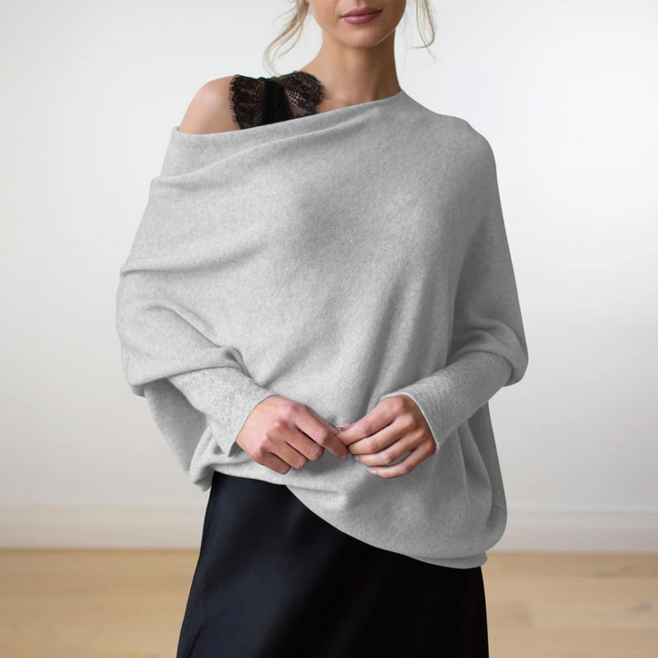 Poncho donna taglia unica, morbido e versatile. Abbigliamento caldo leggero con bottoni per moda autunno.