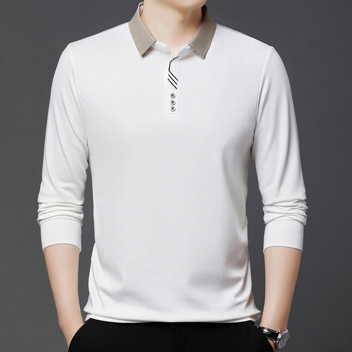 Maglietta estiva per uomo, stile casual chic, colletto revers. Perfetta per serate estive.