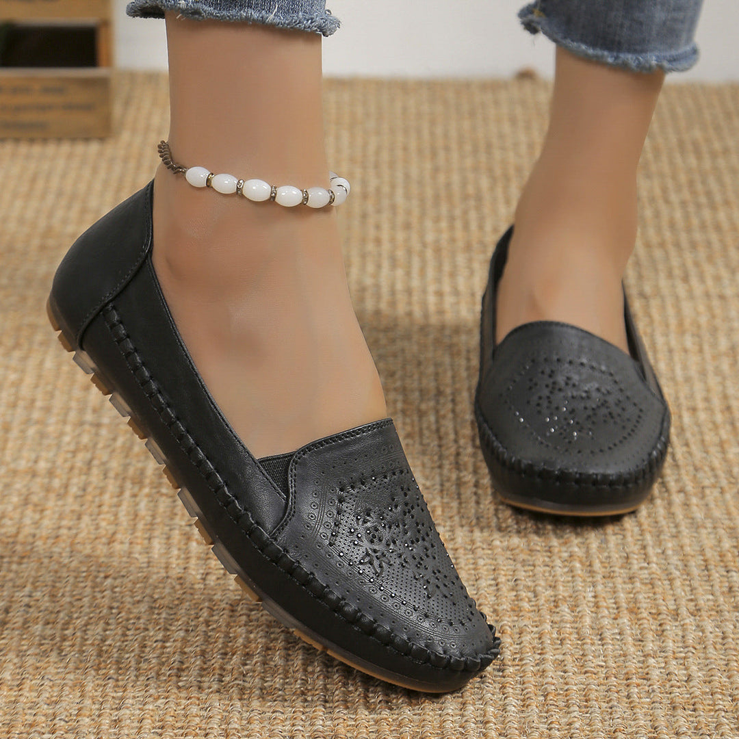 Stivaletti moda donna casual con cucitura a mano, perfetti per l'autunno e per un outfit quotidiano confortevole.