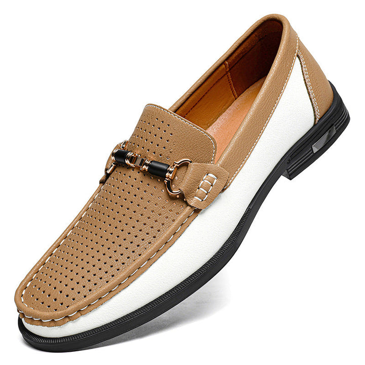 Scarpe uomo senza lacci traspiranti, mocassini casual ideali per l'estate.