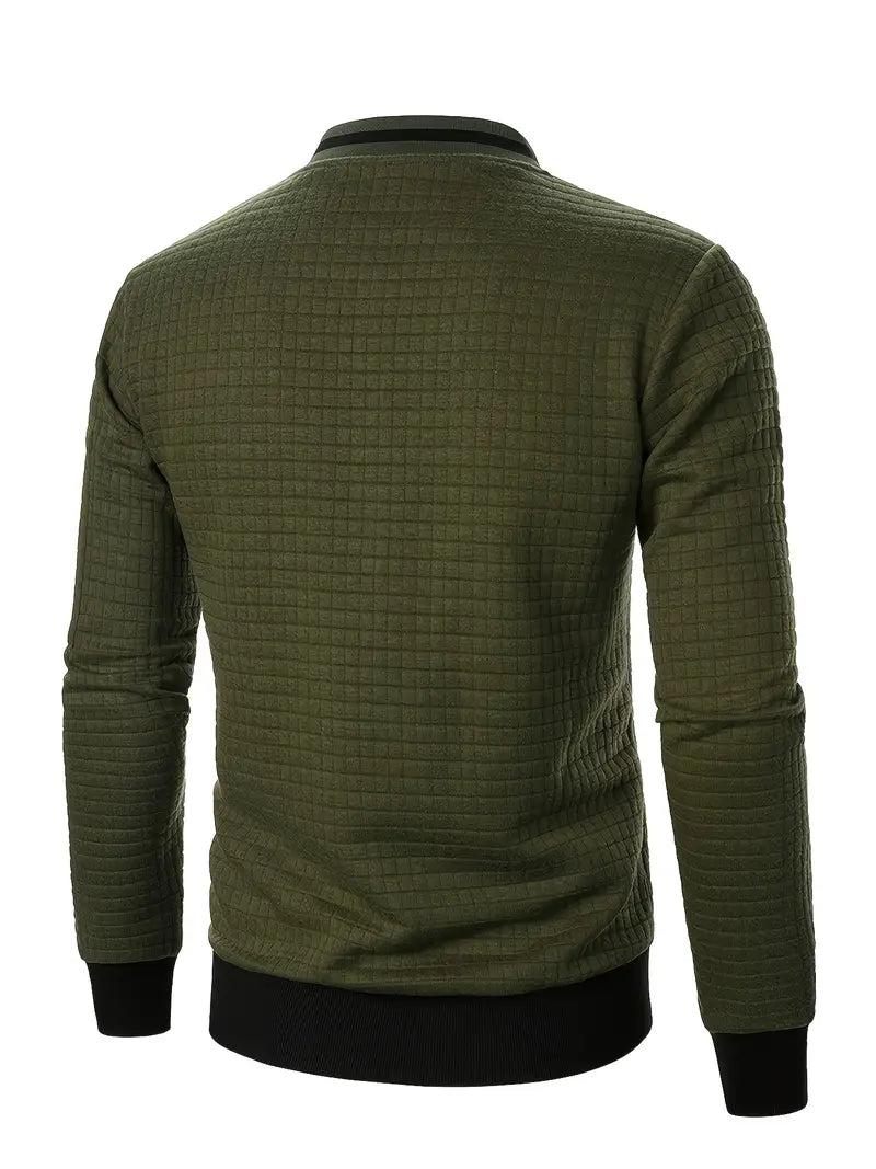 Outfit uomo casual: giacca a maniche lunghe, versatile e di tendenza.