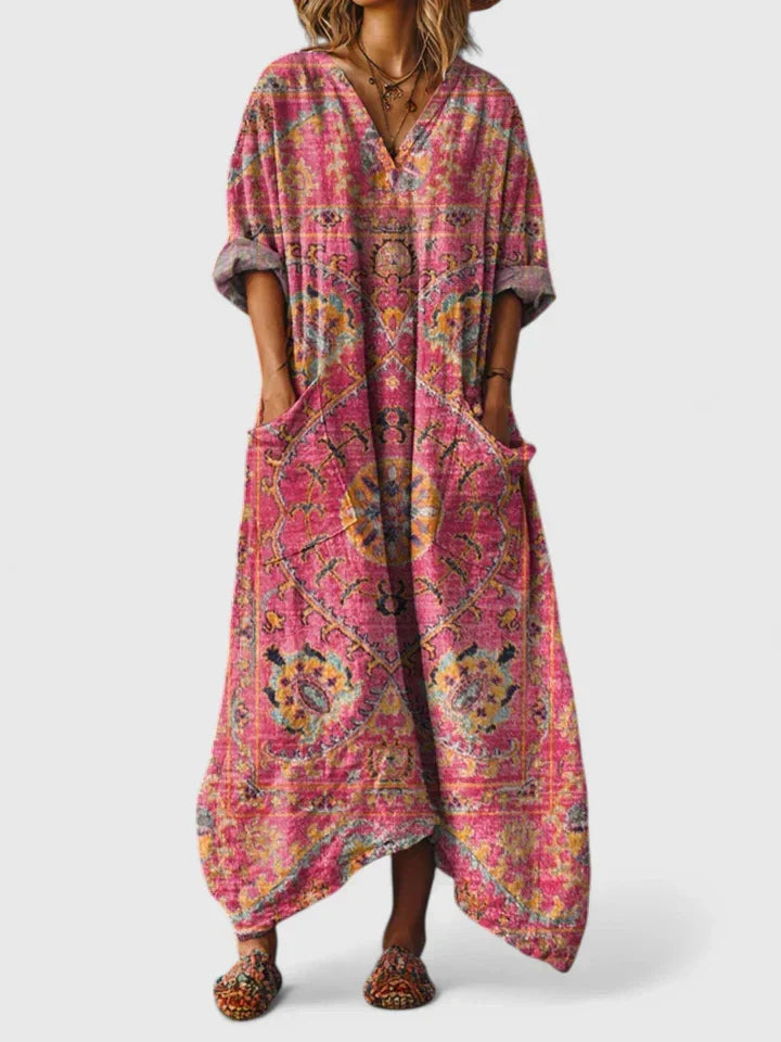Maxi abito donna versatile, ideale per outfit eleganti o casual. Vestito lungo femminile per ogni occasione.