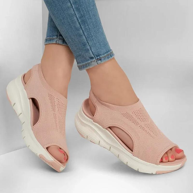 Eleganti sandali estivi donna con supporto arco plantare, ideali per comfort e stile in spiaggia.
