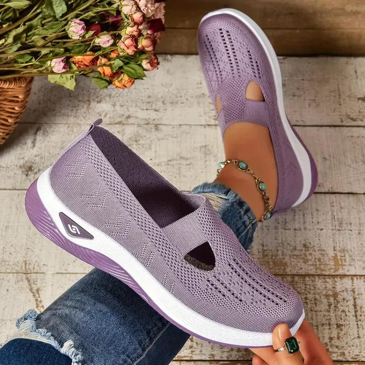 Scarpe da donna sportive slip-on per il quotidiano, leggere, traspiranti e con suola comoda, per ogni attività.