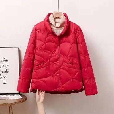 Cappotto donna trapuntato leggero, collo alto, versatile per look casual ed eleganti, giacca moda donna.