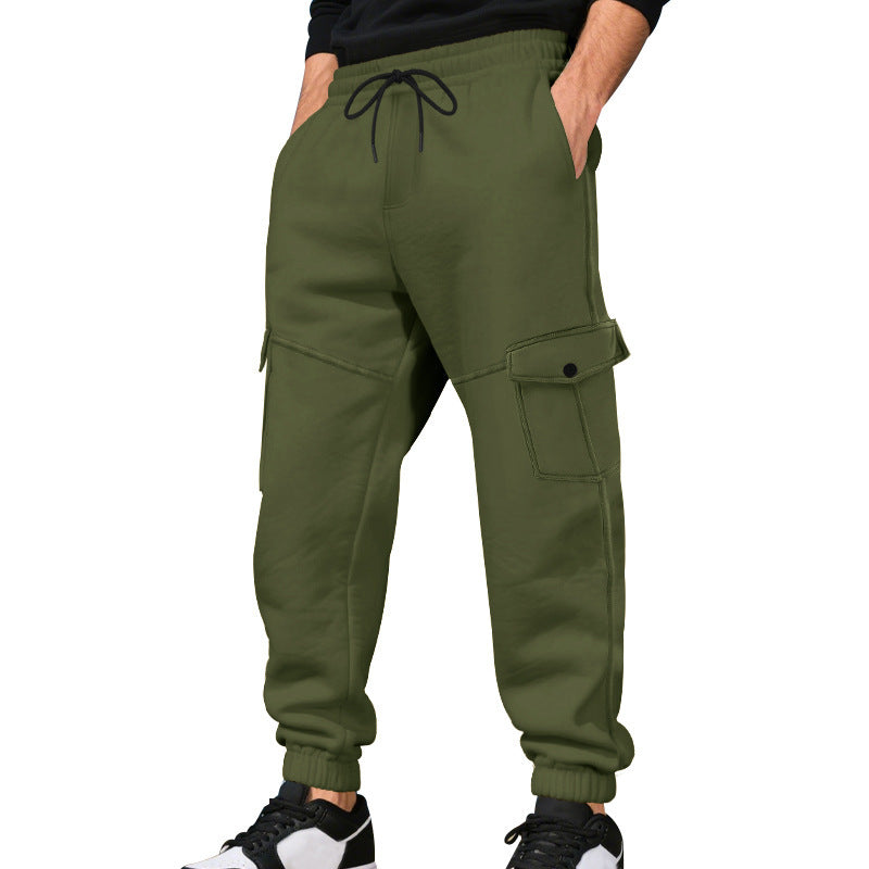 Pantaloni da lavoro uomo con polsino, vestibilità larga, multitasche per comfort outdoor.
