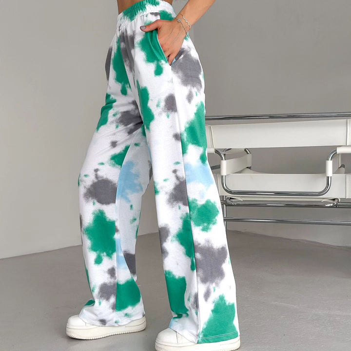 Pantaloni donna a gamba dritta e vestibilità ampia con vita elastica. Ideali per comfort e stile casual.