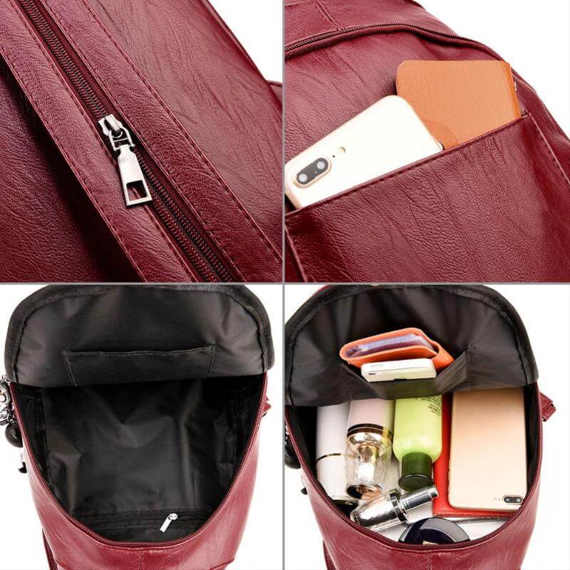 Zaino donna mini, similpelle morbida al tatto, design curato, per un look raffinato.