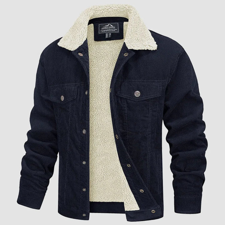 Giacca da uomo stile camionista per autunno/inverno, con fodera calda per massimo comfort e un look alla moda.