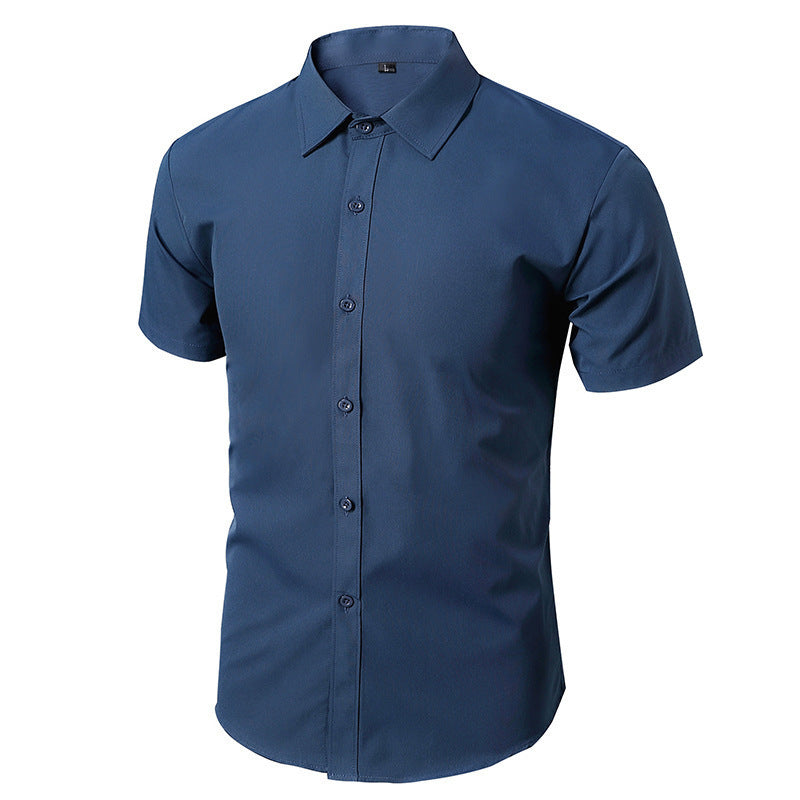 Camicia da uomo formale senza stiro, maniche lunghe. Slim fit, look business elegante per l'ufficio, comfort.
