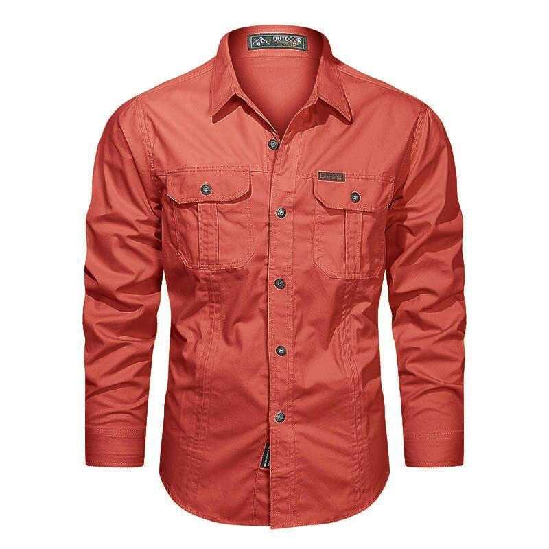 Camicia uomo stile militare, versatile per layering o indossata da sola, un capo essenziale casual.