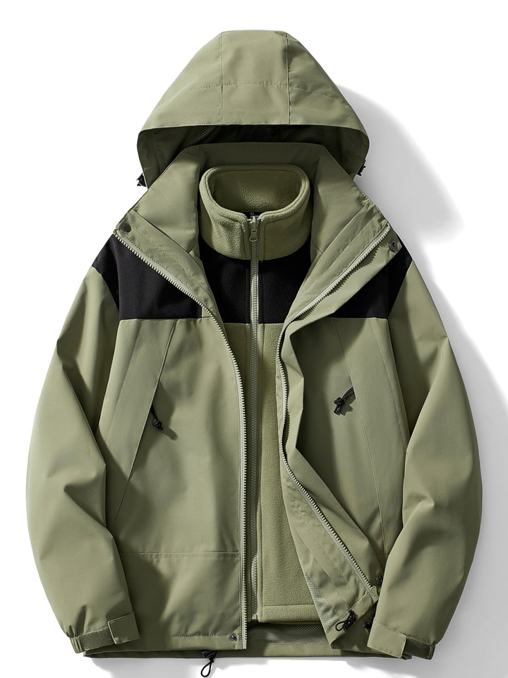 Giacca invernale 3-in-1 donna con pile rimovibile, impermeabile e antivento per massimo calore e versatilità.