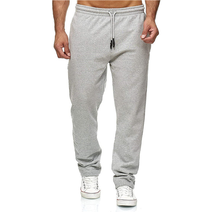 Pantaloni streetwear uomo, taglio a gamba dritta, caldi e versatili per autunno/inverno.