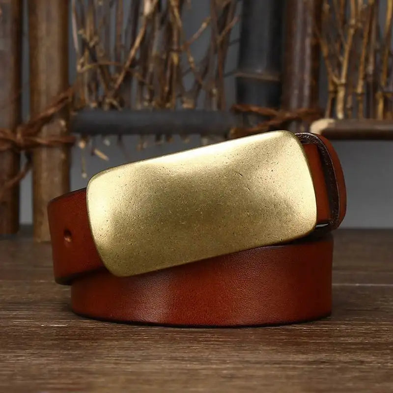 Cintura uomo artigianale in pelle pieno fiore, fibbia ottone. Qualità e durata garantite nel tempo.
