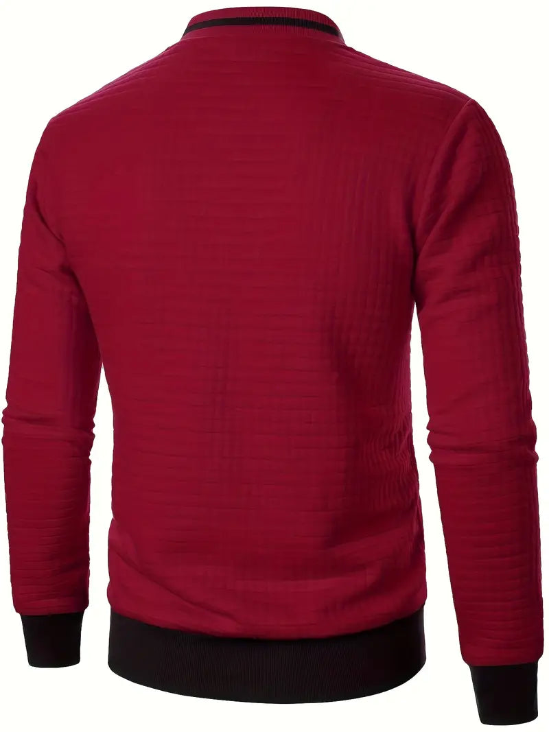 Moda uomo: giacca casual con cerniera, ideale per le mezze stagioni.