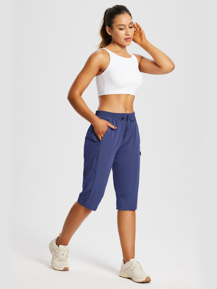 Capri sportivi donna con tasche per ogni avventura, offrendo comfort e praticità.