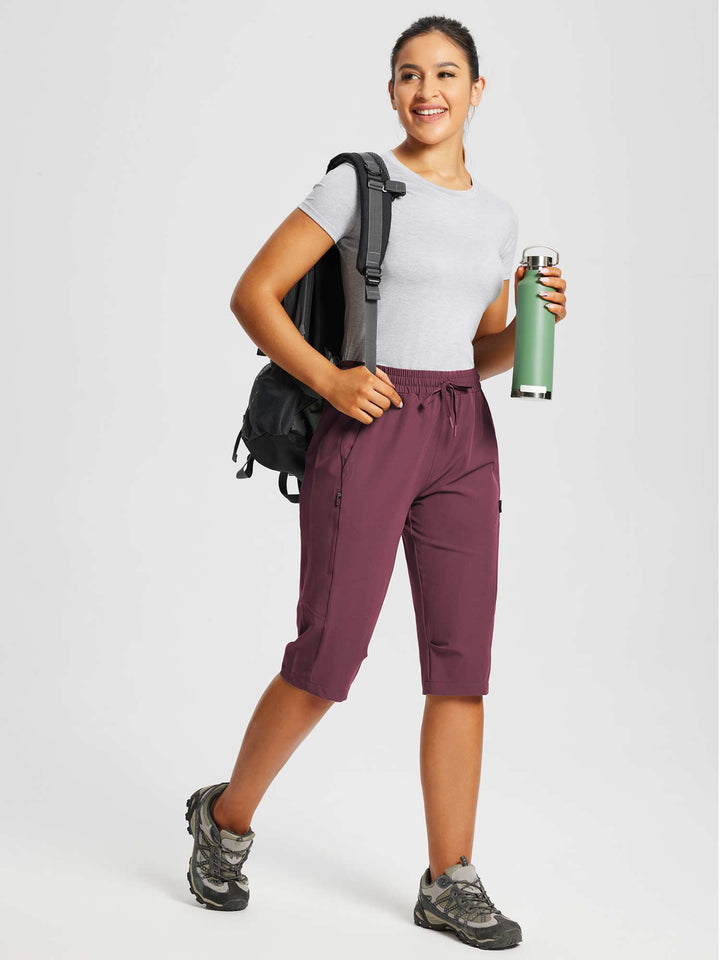 Capri donna per fitness e relax, con tasche ampie e cintura regolabile per comfort.