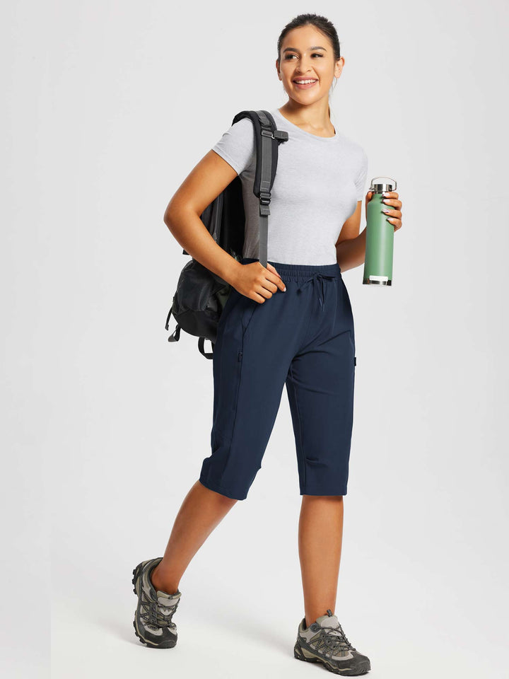 Capri donna per escursioni, resistenti e funzionali, con tasche per accessori.