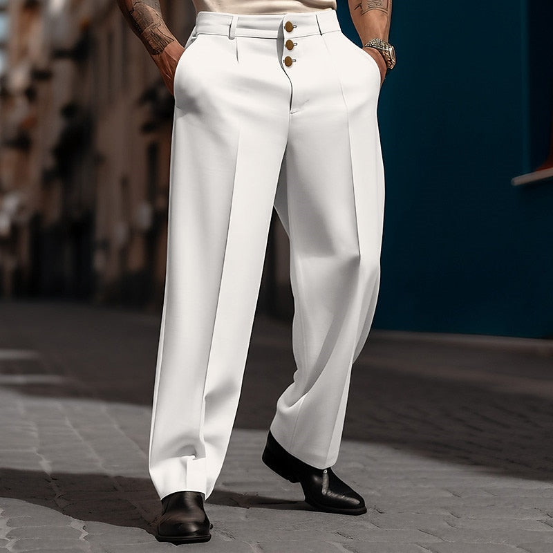 Moda uomo: pantaloni dritti ampi per un'eleganza contemporanea e un comfort superiore. Perfetti per ogni occasione.