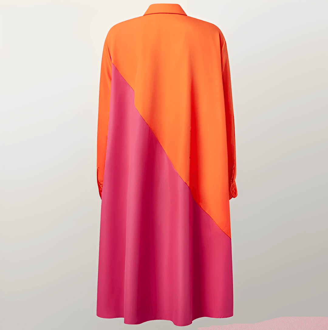 Abito donna versatile, ideale per primavera estate, casual o elegante. Vestito shirtdress con colletto risvoltato.