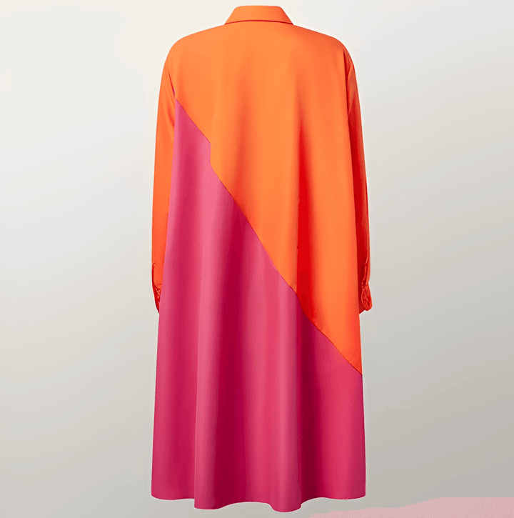 Abito donna versatile, ideale per primavera estate, casual o elegante. Vestito shirtdress con colletto risvoltato.
