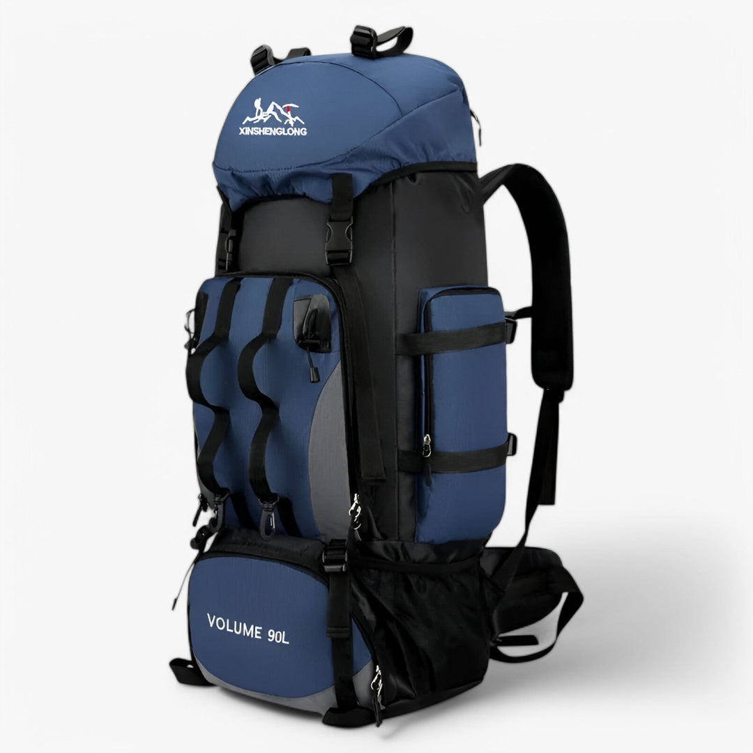 Zaino da trekking e viaggio 40L in versione multicolore, robusto e sportivo per avventure ed escursioni adulte.