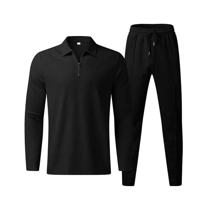 Set tuta uomo completo, perfetto per uno stile quotidiano rilassato e massimo comfort athleisure.
