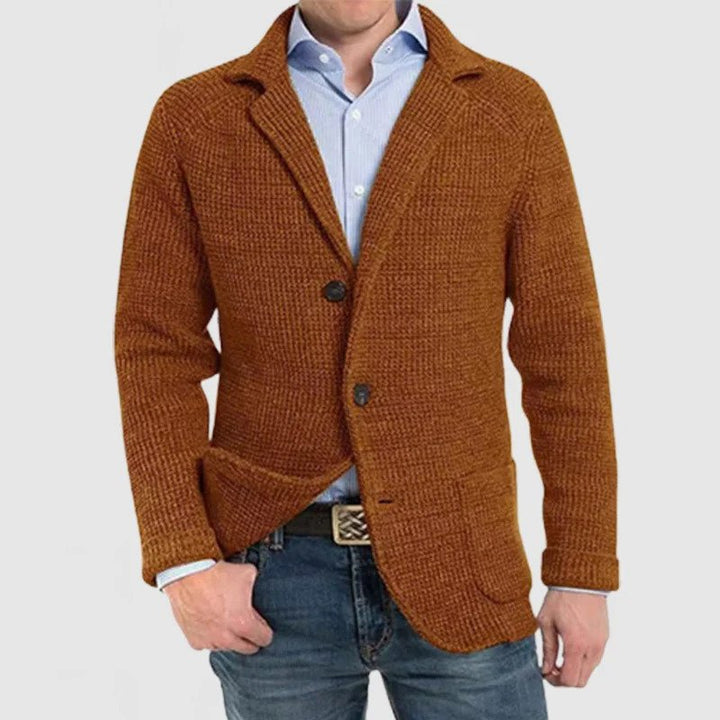 Blazer outerwear uomo elegante, con tasche, ideale per uno stile ricercato e versatile tutto l'anno.
