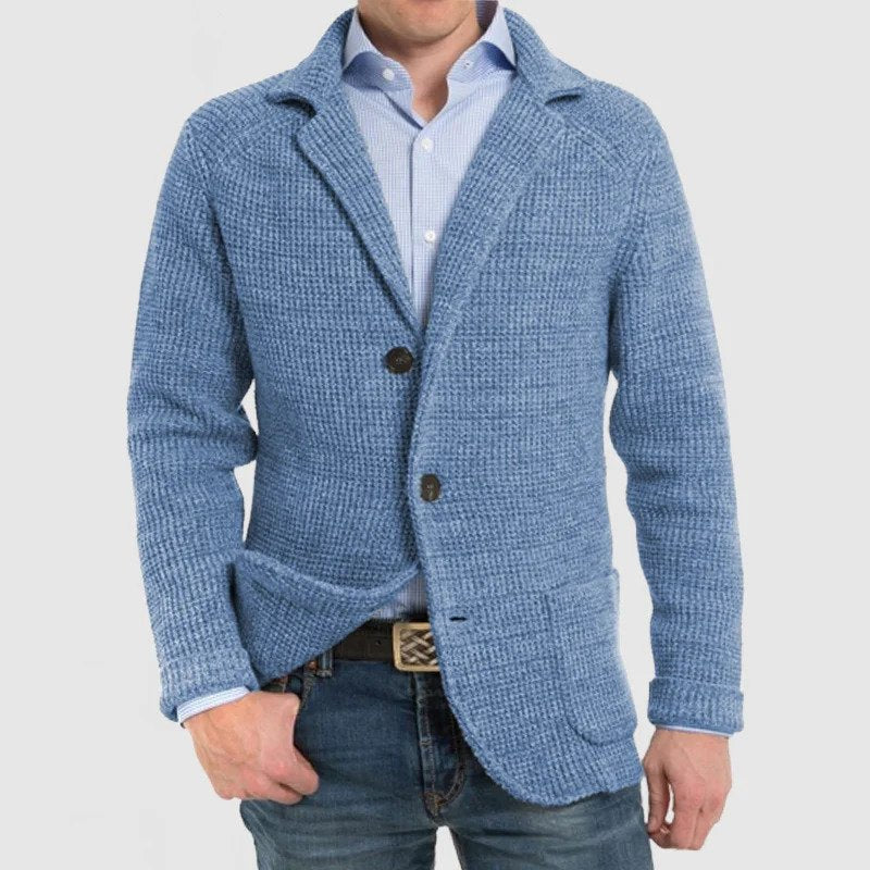 Blazer da uomo versatile per autunno/inverno, maniche lunghe, ideale per outfit eleganti e casual.