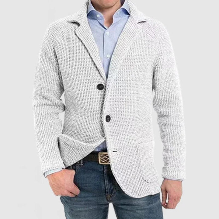 Blazer invernale da uomo, caldo e chic, con tasche, ideale per un abbigliamento smart casual.