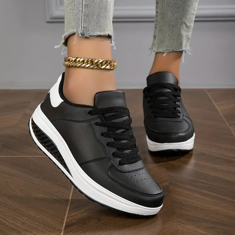 Sneakers ortopediche donna con lacci, leggere e traspiranti per comfort quotidiano e supporto ai piedi.