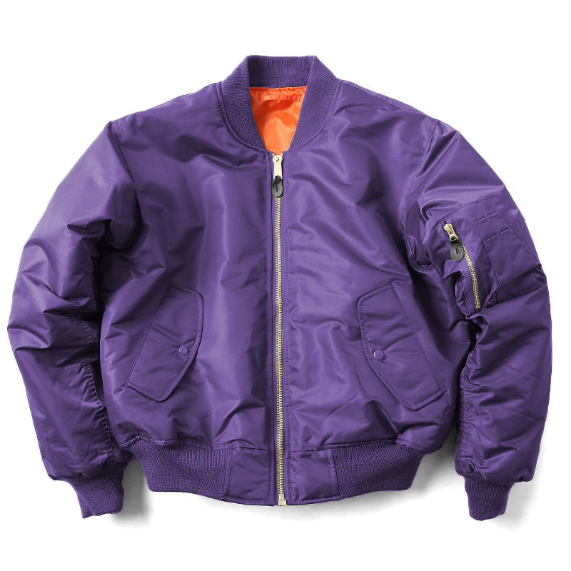 Giacca bomber uomo stile pilota MA-1, autunnale e invernale, perfetta per un look workwear o casual.